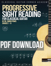 Load image into Gallery viewer, Progressive Sight Reading for Classical Guitar