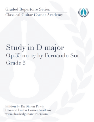 Study in D major Op.35 no.17 by Fernando Sor