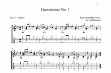 Load image into Gallery viewer, Gnossienne No.1 by Erik Satie for Low G Ukulele - PDF Download