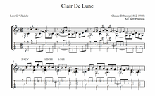 Load image into Gallery viewer, Clair de Lune for Low G Ukulele - PDF Download
