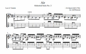 Air on the G String by Bach for Low G Ukulele - PDF Download