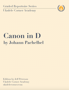 Canon in D by Johann Pachelbel for Low G Ukulele - PDF Download