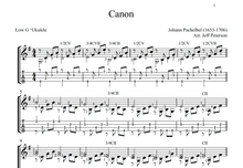 Load image into Gallery viewer, Canon in D by Johann Pachelbel for Low G Ukulele - PDF Download
