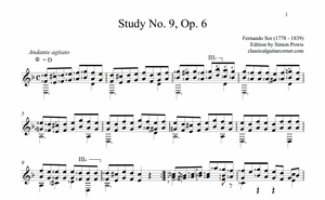 Study No.9, Op.6 by Sor