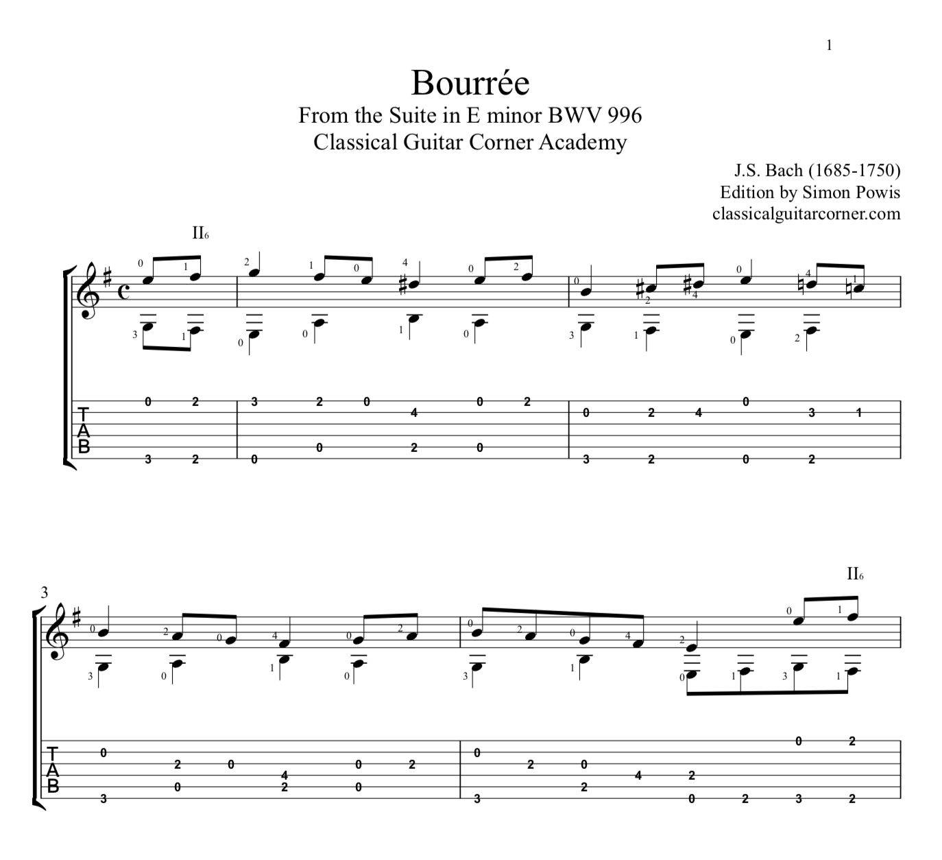 Bwv 996 guitar deals