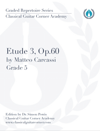 Etude 3, Op.60 by Matteo Carcassi TAB